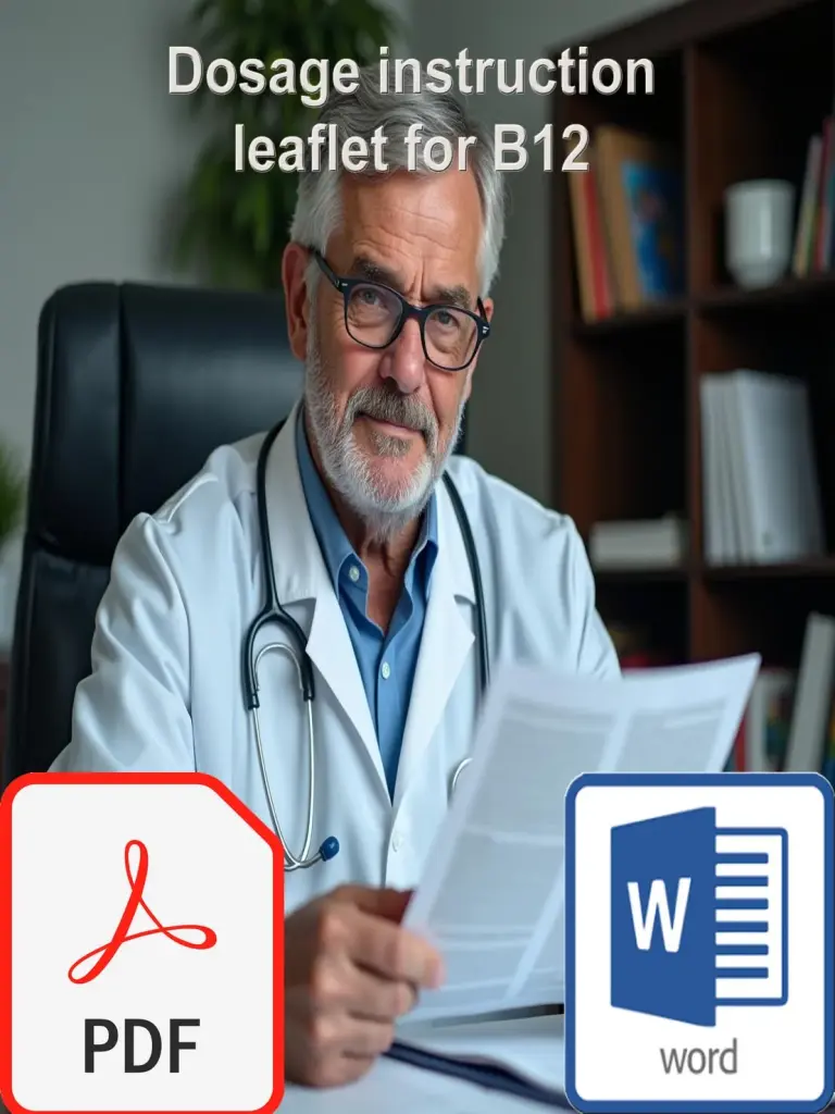 dosage instruction leaflet for B12