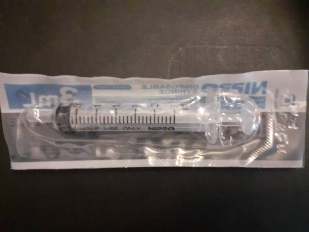 NIPRO 3ml Syringes x 10 needle not included