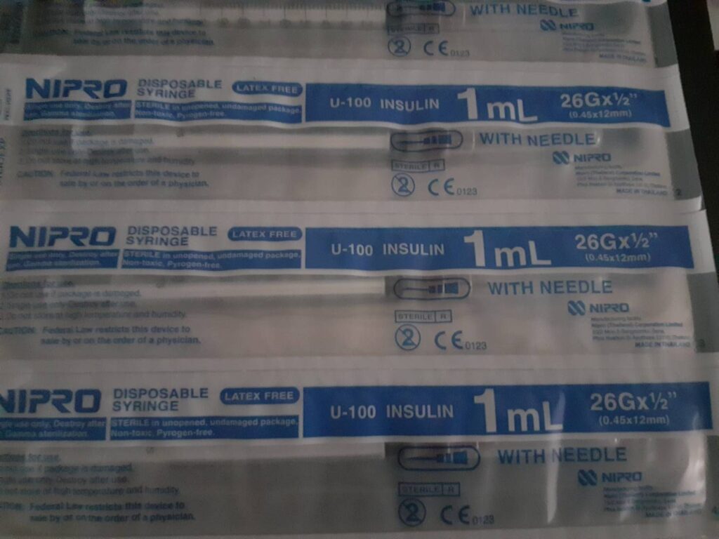 Nipro Hypodermic Syringes + Needles 10 x 1ml 29G