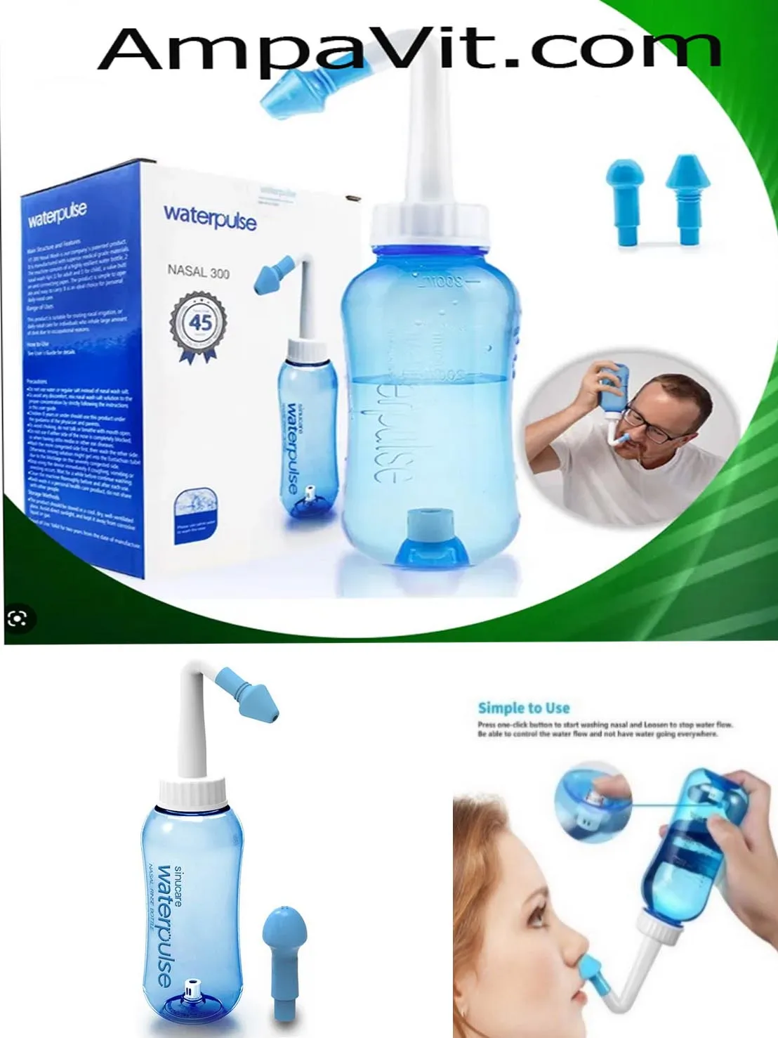 Waterpulse nasal wash